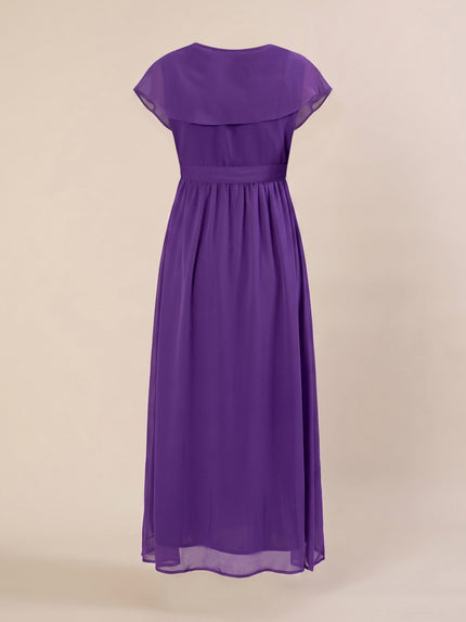 Maternity & Nursing Purple Ruffle Side Slit Maxi Dress