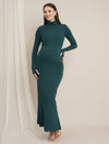 Bodycon Maternity Zipless Nursing-friendly Dress - Green