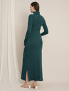 Bodycon Maternity Zipless Nursing-friendly Dress - Green