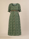 Maternity & Nursing Green Polka Dot Button-Front Midi Dress