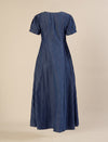 Maternity & Nursing Steel Blue Button-Front Denim Dress