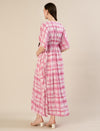 Maternity & Nursing Pink Tie-Dye Kaftan Maxi Dress