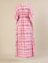 Maternity & Nursing Pink Tie-Dye Kaftan Maxi Dress