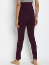 Maternity Winter Leggings (French Terry Lined) - Purple