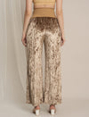 Golden Maternity Velvet Party Wear Co-ord Set with Palazzo