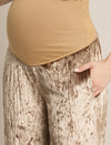 Golden Maternity Velvet Party Wear Co-ord Set with Palazzo