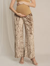 Golden Maternity Velvet Party Wear Co-ord Set with Palazzo