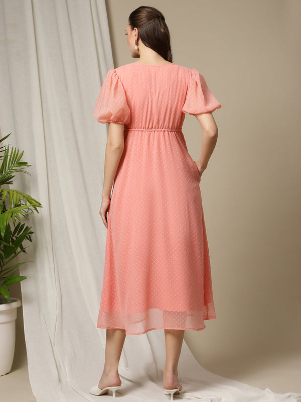Feeding Orange Midi Dress