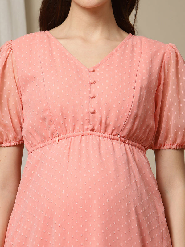 Feeding Orange Midi Dress