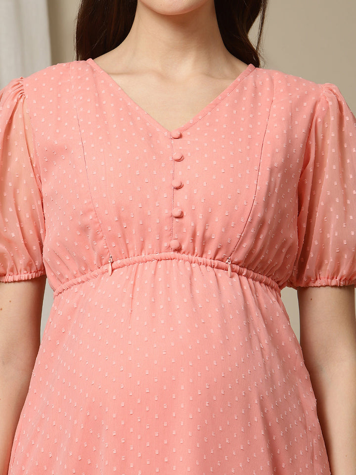 Feeding Orange Midi Dress