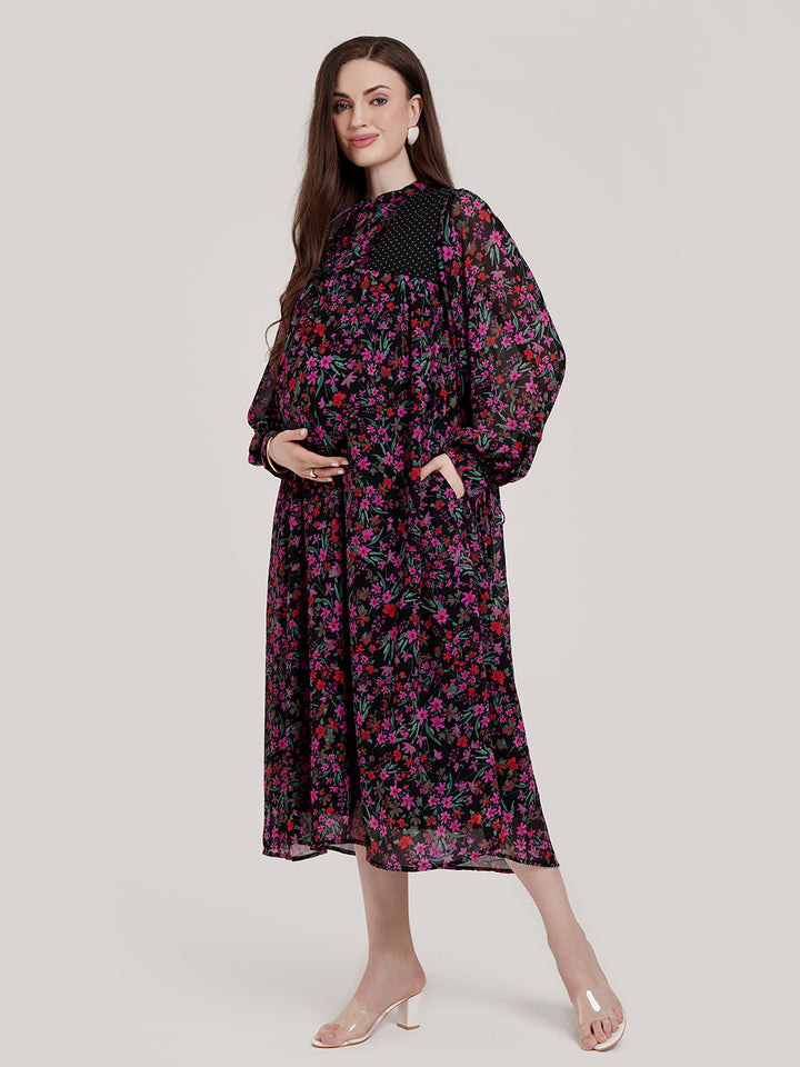 Maternity Peasant Dress