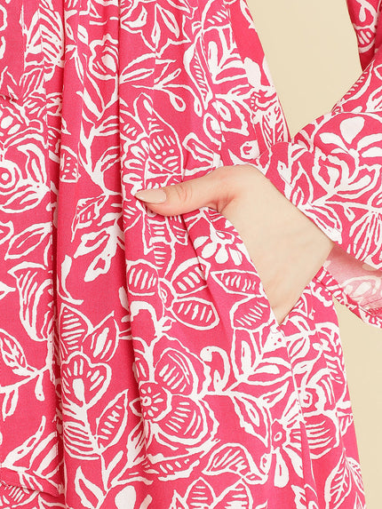 Maternity Pink Midi Dress