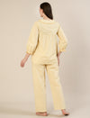 Maternity & Nursing Yellow Polka Dot Cotton Night Suit Set