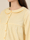 Maternity & Nursing Yellow Polka Dot Cotton Night Suit Set