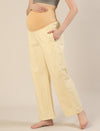 Maternity & Nursing Yellow Polka Dot Cotton Night Suit Set