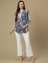 Maternity Printed Cotton Button-Down Shirt