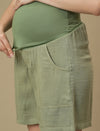 Maternity Pull-on Lounge Green Shorts
