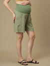 Maternity Pull-on Lounge Green Shorts