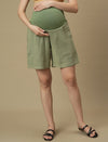 Maternity Pull-on Lounge Green Shorts