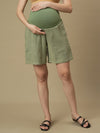 Maternity Pull-on Lounge Green Shorts