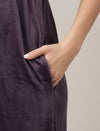 Maternity & Nursing Purple Velvet Zipless Maxi Dress