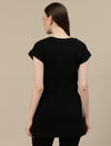 Maternity Ribbed Top- Black