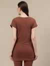 Maternity Ribbed Top- Brown