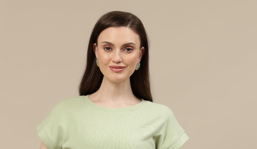 Maternity Ribbed Top- Green