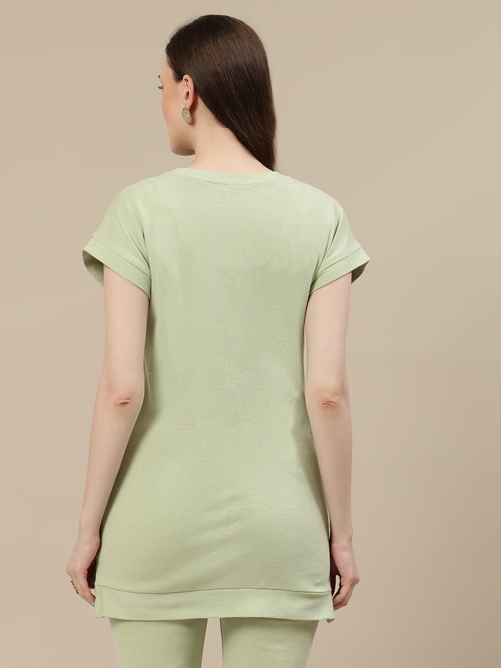 Maternity Ribbed Top- Green