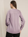 Maternity Satin Formal Shirt - Purple