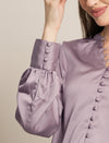 Maternity Satin Formal Shirt - Purple