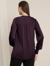 Maternity Satin Formal Shirt - Wine
