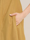 Maternity Linen Shirt Dress - Mustard