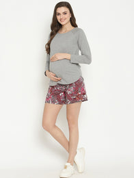 2pc. Maternity Shorts PJ Set