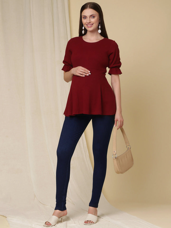 Maternity Stretchy Jeans- Skinny-fit, Dark Blue