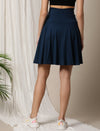 Maternity Adjustable Flared Skirt - Indigo Blue