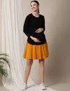 Maternity Adjustable Flared Skirt - Casablanca