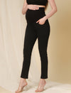 Slim Fit Maternity Jeans- Charcoal Black