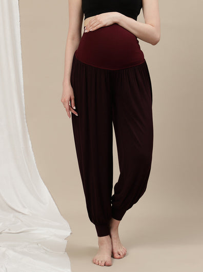 Pregnancy Soft Comfy Pajama- Wine Berry