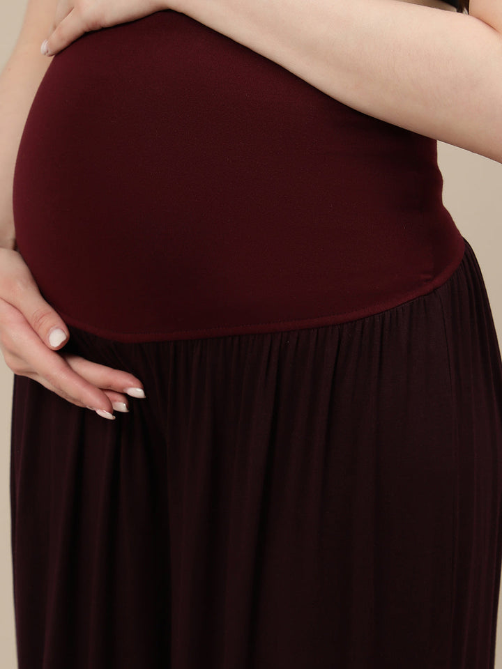 Pregnancy Soft Comfy Pajama- Wine Berry