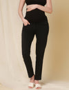 Straight Fit Maternity Jeans- Charcoal Black