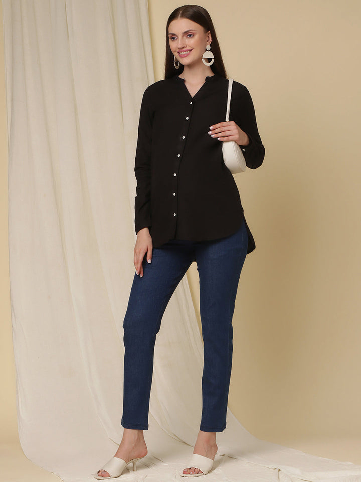 Straight-Leg Maternity Jeans - Blue