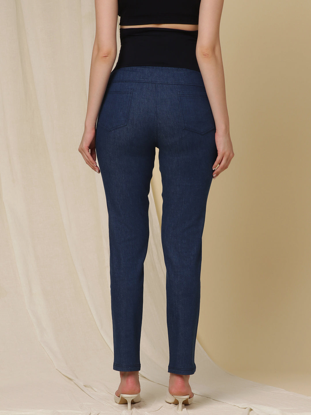Judy Blue Midnight Magic Navy High Rise Tummy Control Wide Crop Leg Jeans |  Freckled Poppy Boutique