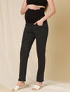 Straight Fit Maternity Jeans- Charcoal Grey