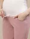 Ultra-Stretch Straight Leg Maternity Pants- Pink