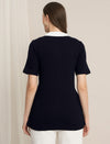 Maternity Stretch Collared T-Shirt Top
