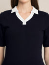 Maternity Stretch Collared T-Shirt Top