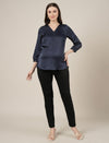 Stretchy Cotton Tapered Fit Formal Maternity Trousers-Black