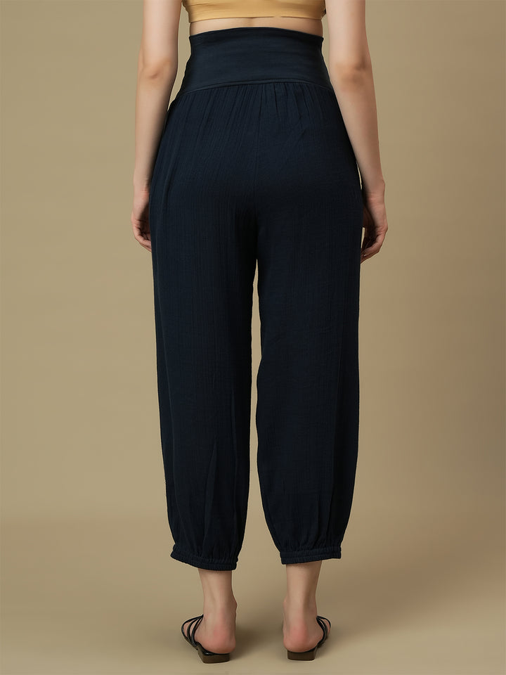 Maternity Top with Joggers Co-ord Set- Blue