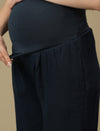Maternity Top with Wide-leg Pants Co-ord Set-  Blue